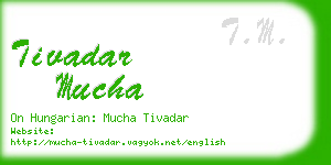 tivadar mucha business card